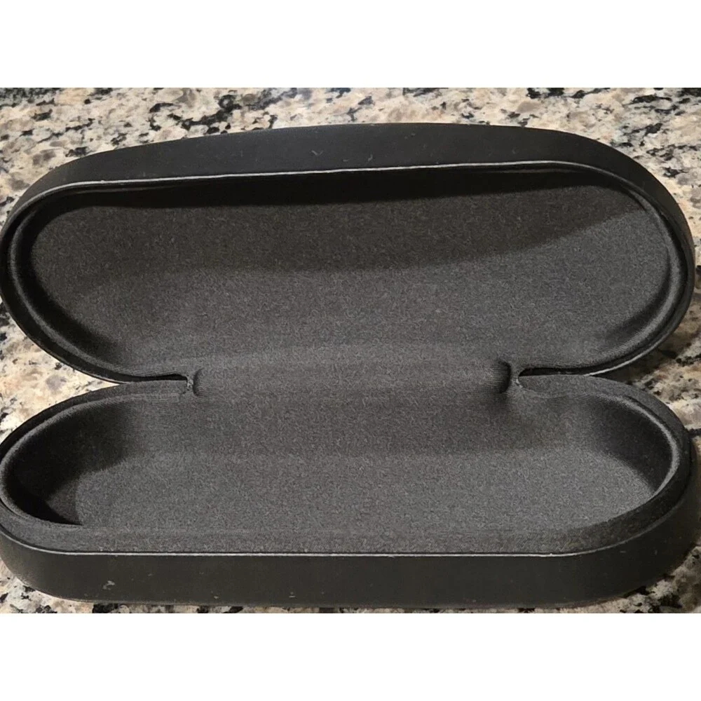 HUGO BOSS Sunglasses/ Eyeglasses Clamshell Case Black w/ Lens Cloth